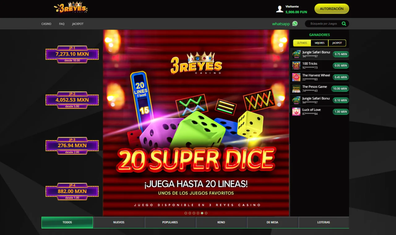 3 reyes casino página de inicio