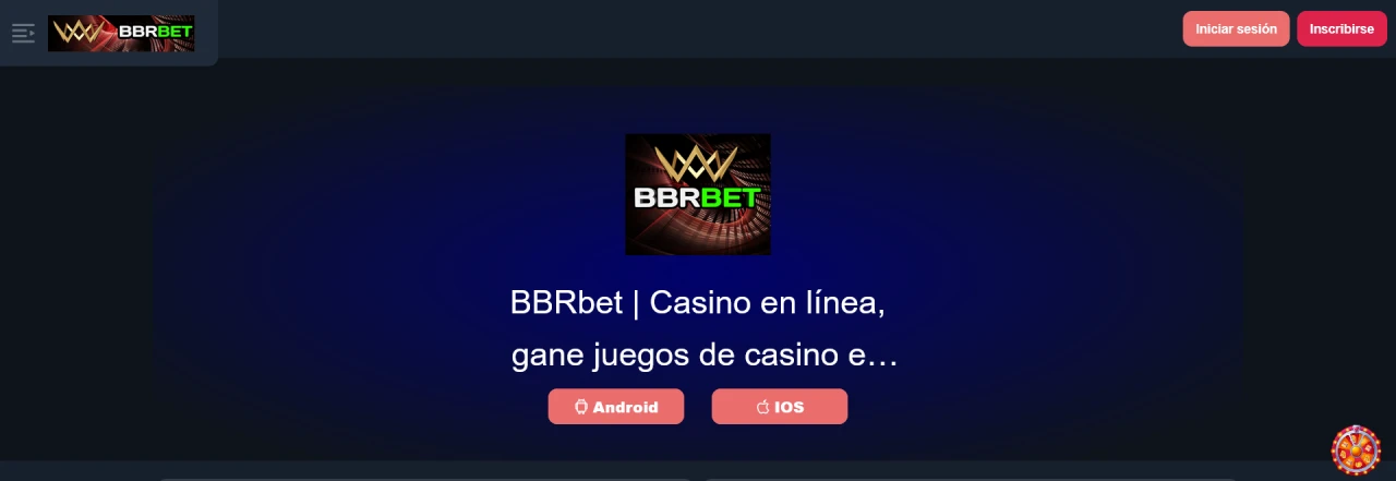 BBRBET Casino versión móvil