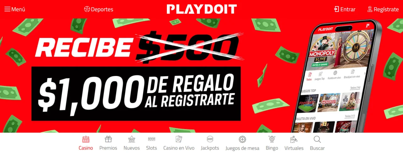 Playdoit Casino página de inicio